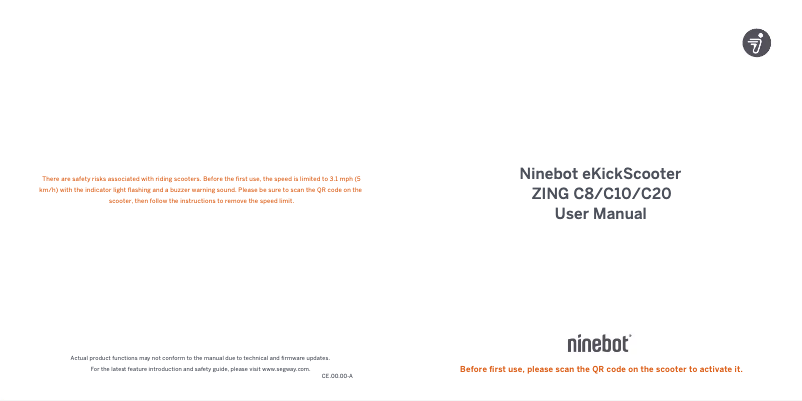 Image de la première page du manuel de l'appareil Zing C10