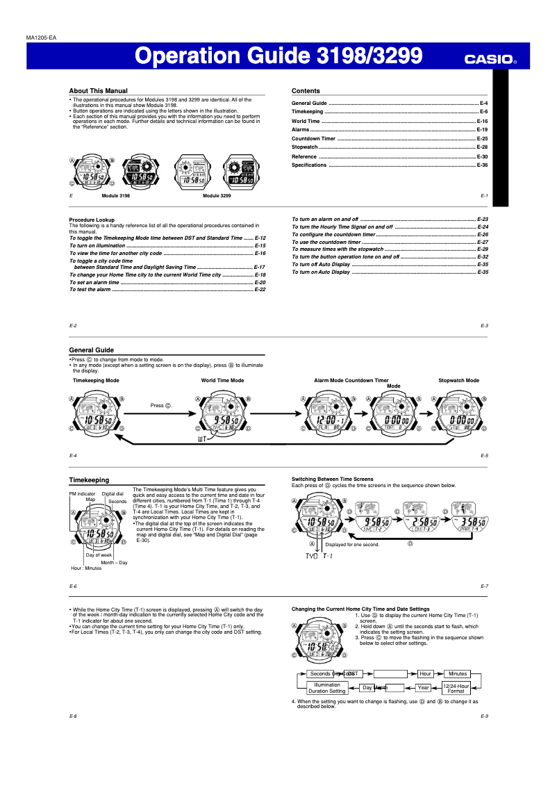 Page 1 de la notice Manuel utilisateur Casio 3299