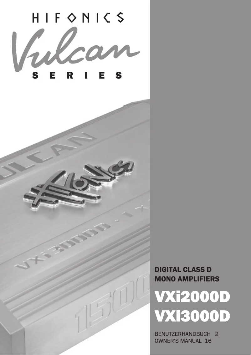 Page 1 de la notice Manuel utilisateur Hifonics Vulcan VXi3000D