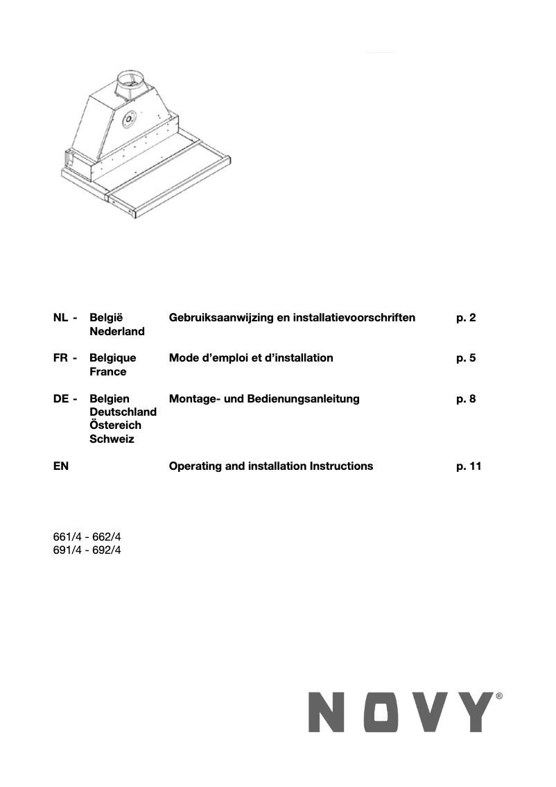 Page 1 de la notice Manuel utilisateur Itho D 661