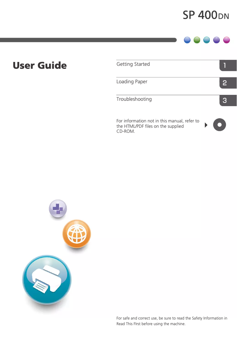 Page n°1 - Manuel utilisateur Ricoh SP 400DN