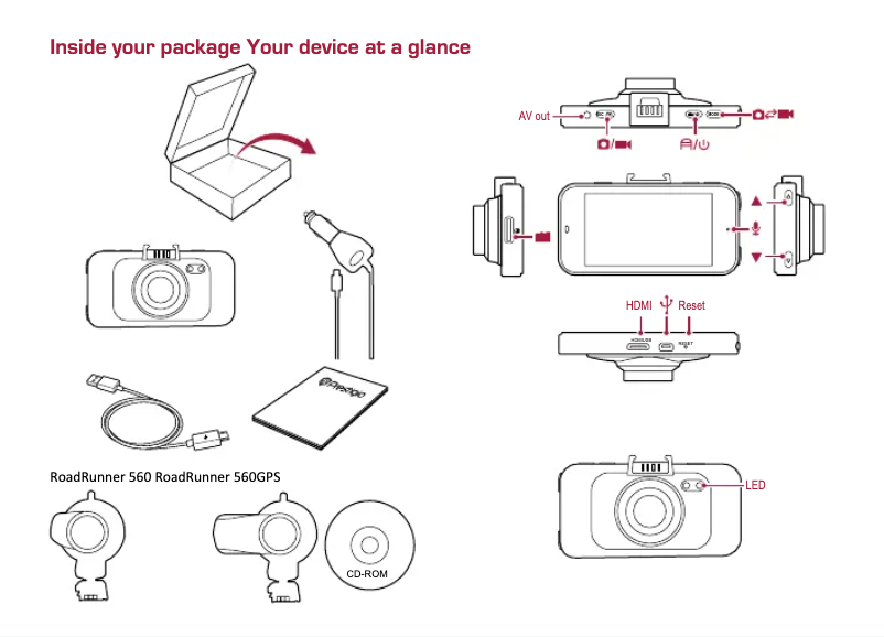 Page 1 de la notice Guide de démarrage rapide Prestigio RoadRunner 560 GPS