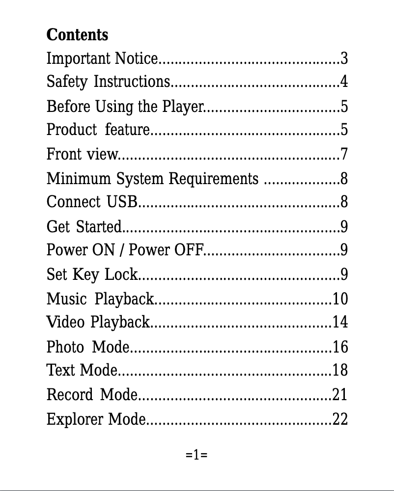 Page n°1 - Manuel utilisateur Technaxx MV4