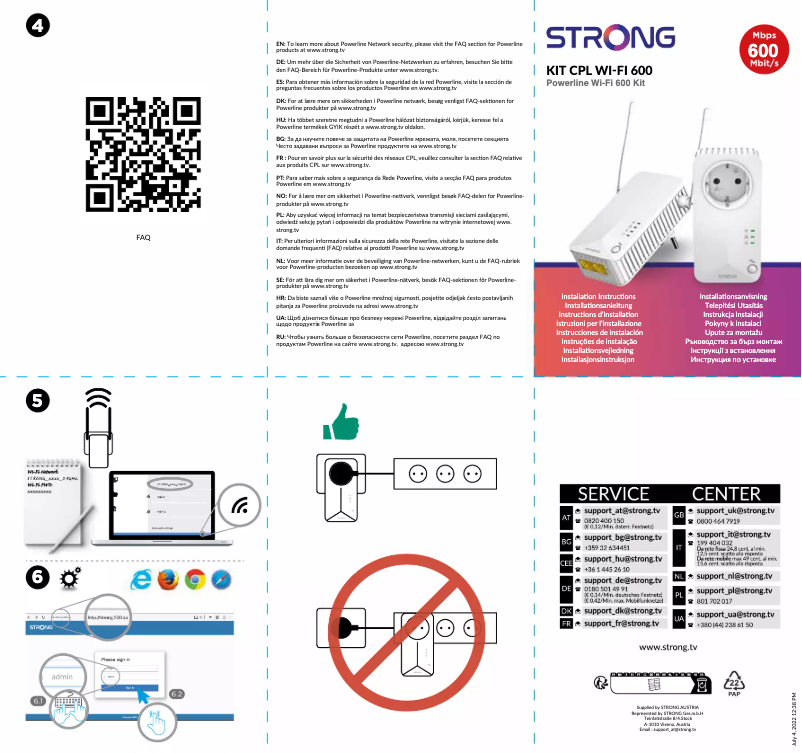 Page 1 de la notice Manuel utilisateur Strong Powerline 600 Duo EU V2 -