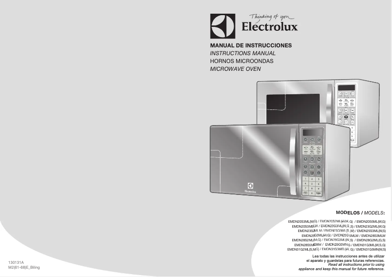 Page n°1 - Manuel utilisateur Electrolux EMDN28G5MNG