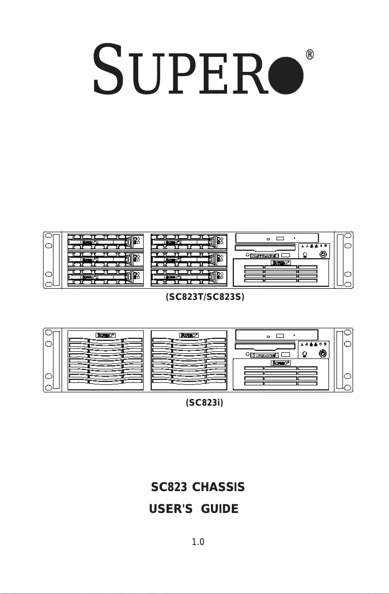 Page 1 de la notice Manuel utilisateur Supermicro SuperChassis SC823