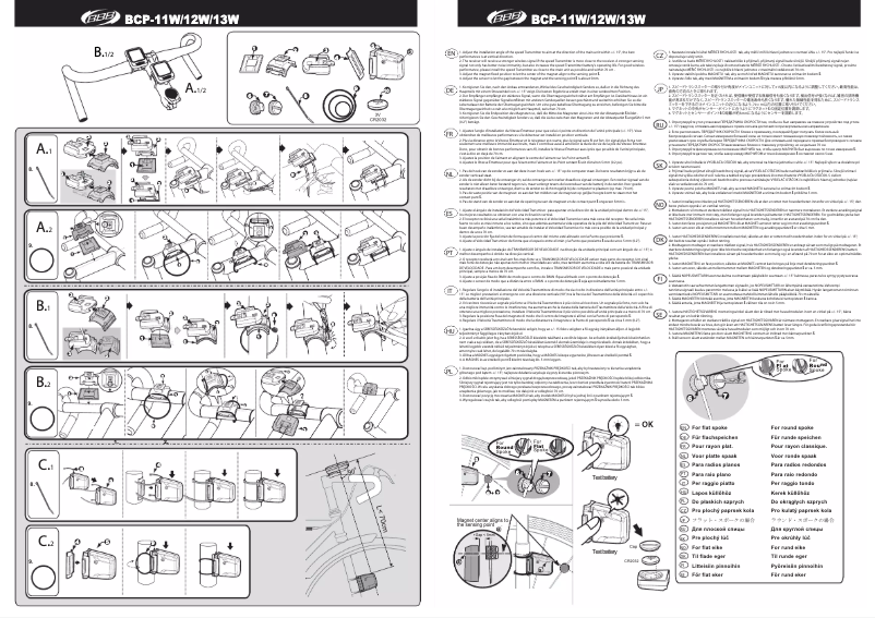 Page n°1 - Manuel utilisateur BBB BCP-12W