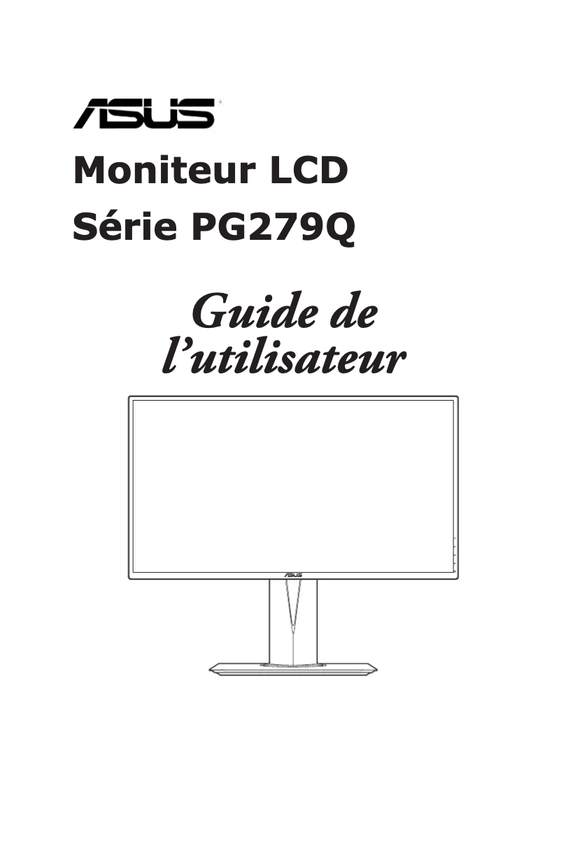Page 1 de la notice Manuel utilisateur Asus PG279Q