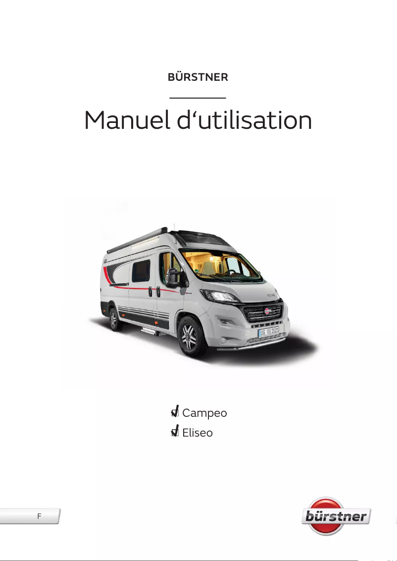 Page 1 de la notice Manuel utilisateur Bürstner Campeo Black Forest (2022)