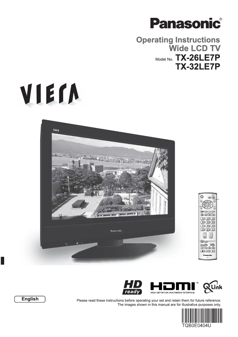 Página 1 del manual Manual de usuario Panasonic Viera TX-32LE7P