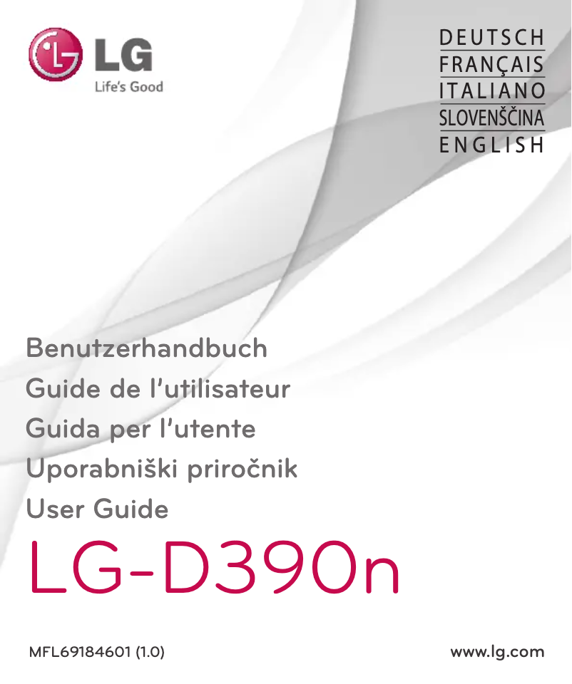 Page n°1 - Manuel utilisateur LG LG-D390N