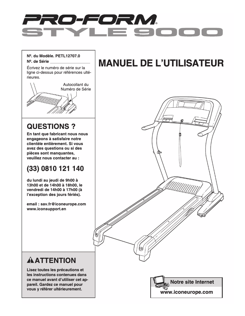 Página 1 del manual Manual de usuario Pro-form Style 9000