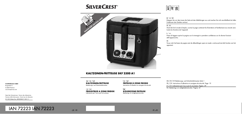Page n°1 - Manuel utilisateur SilverCrest SKF 2300 A1