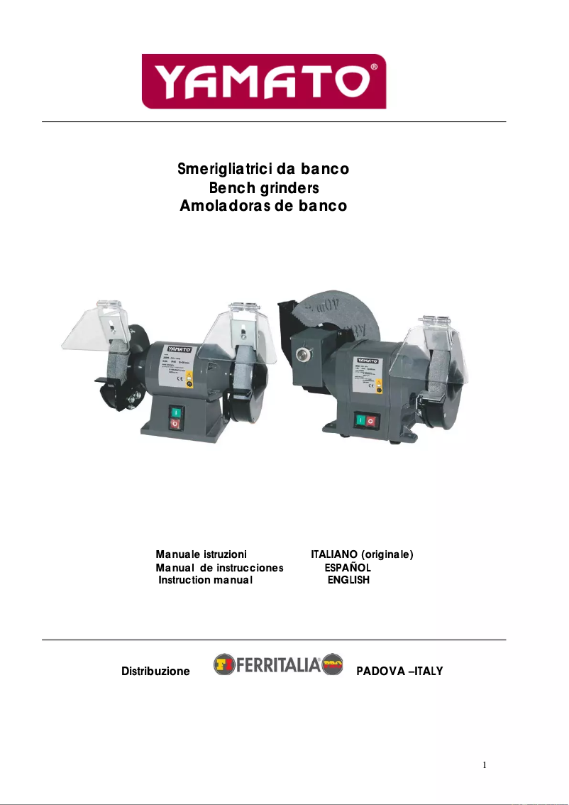 Page n°1 - Manuel utilisateur Yamato SB150S