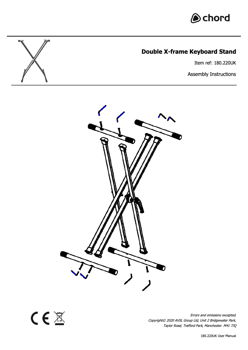 Page 1 de la notice Manuel utilisateur Chord KSX-4