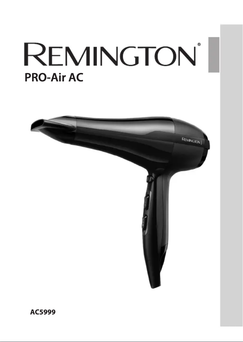 Page 1 de la notice Manuel utilisateur Remington Pro-Air AC5999