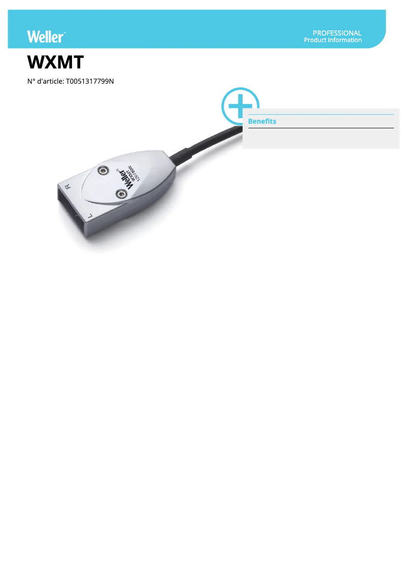 Page n°1 - Fiche technique Weller WXMT