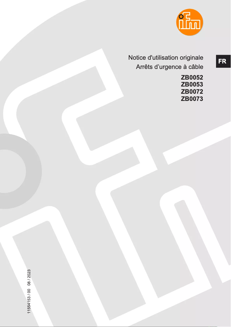 Image de la première page du manuel de l'appareil ZB0052