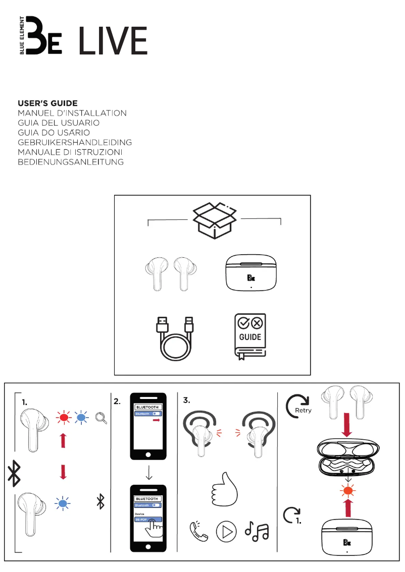 Page 1 de la notice Manuel utilisateur Bluestork Be LIVE