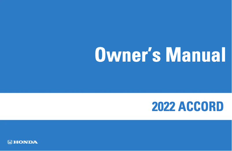 Page 1 de la notice Manuel utilisateur Honda Accord Sedan (2022)