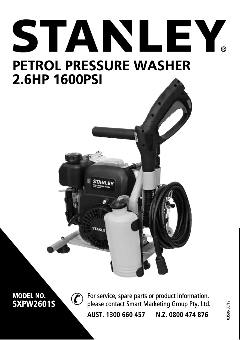 Page n°1 - Manuel utilisateur Stanley SXPW2601S