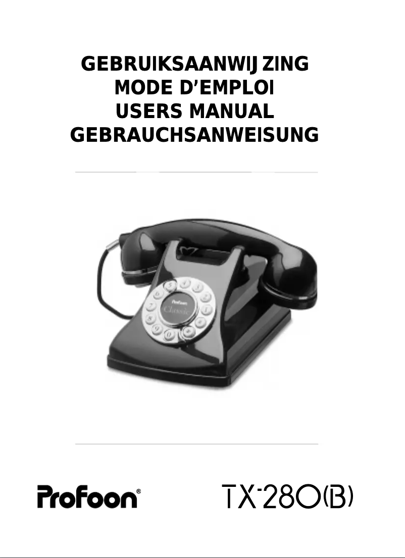 Image de la première page du manuel de l'appareil TX-280