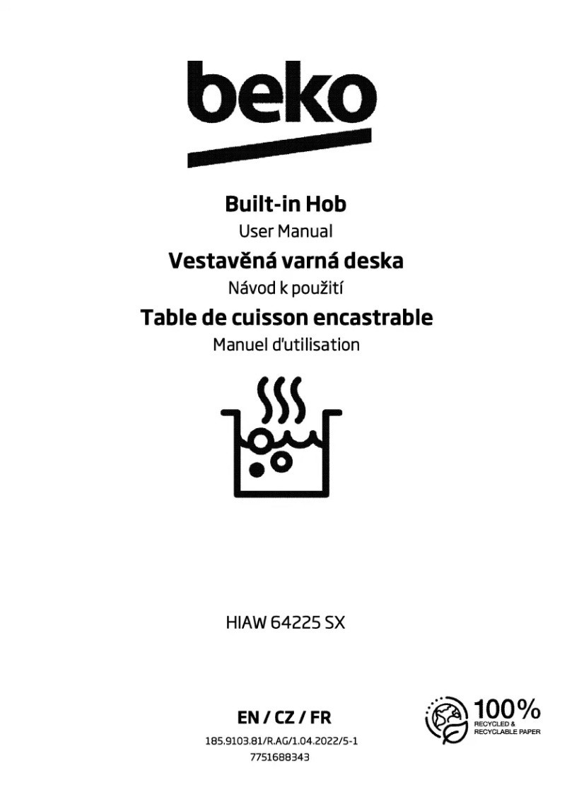 Image de la première page du manuel de l'appareil HIAW64225SX