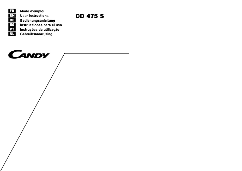 Page n°1 - Manuel utilisateur Candy LS CD 475 S