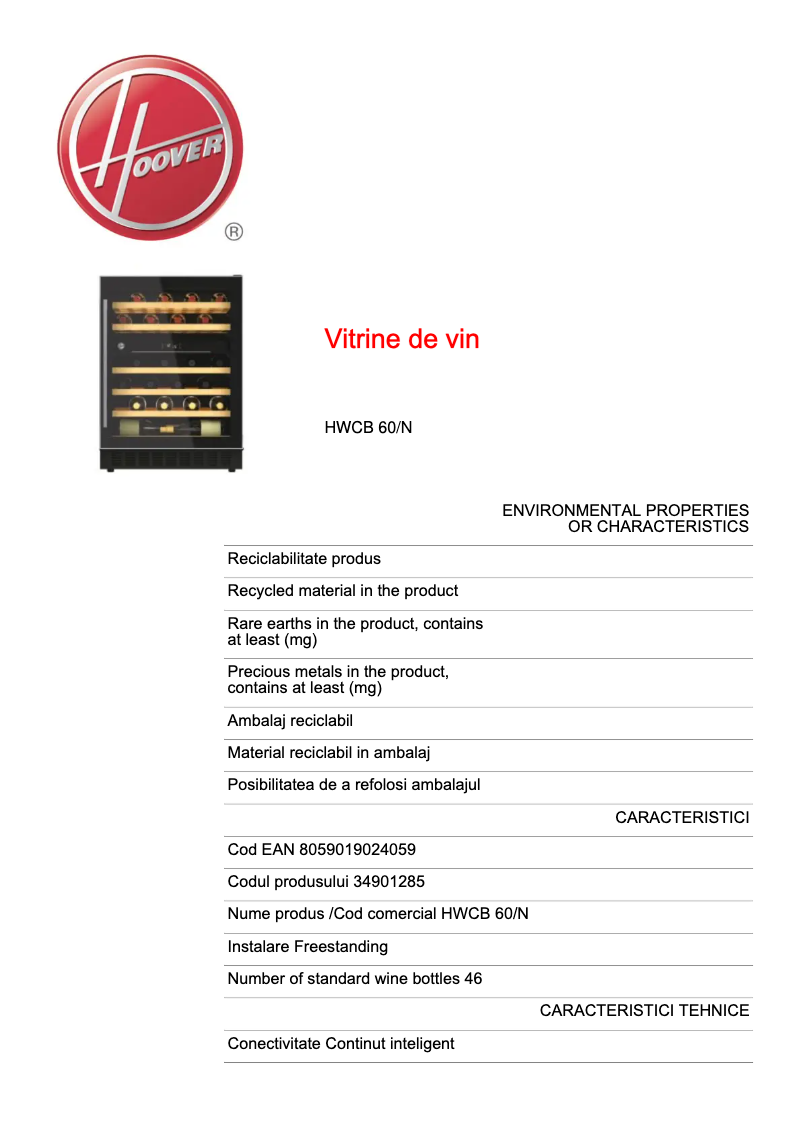 Image de la première page du manuel de l'appareil HWCB 60/N