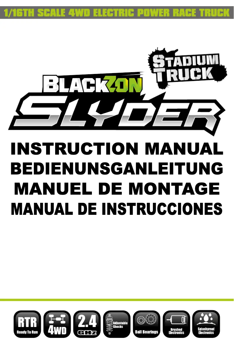 Page n°1 - Manuel utilisateur Blackzon Slyder