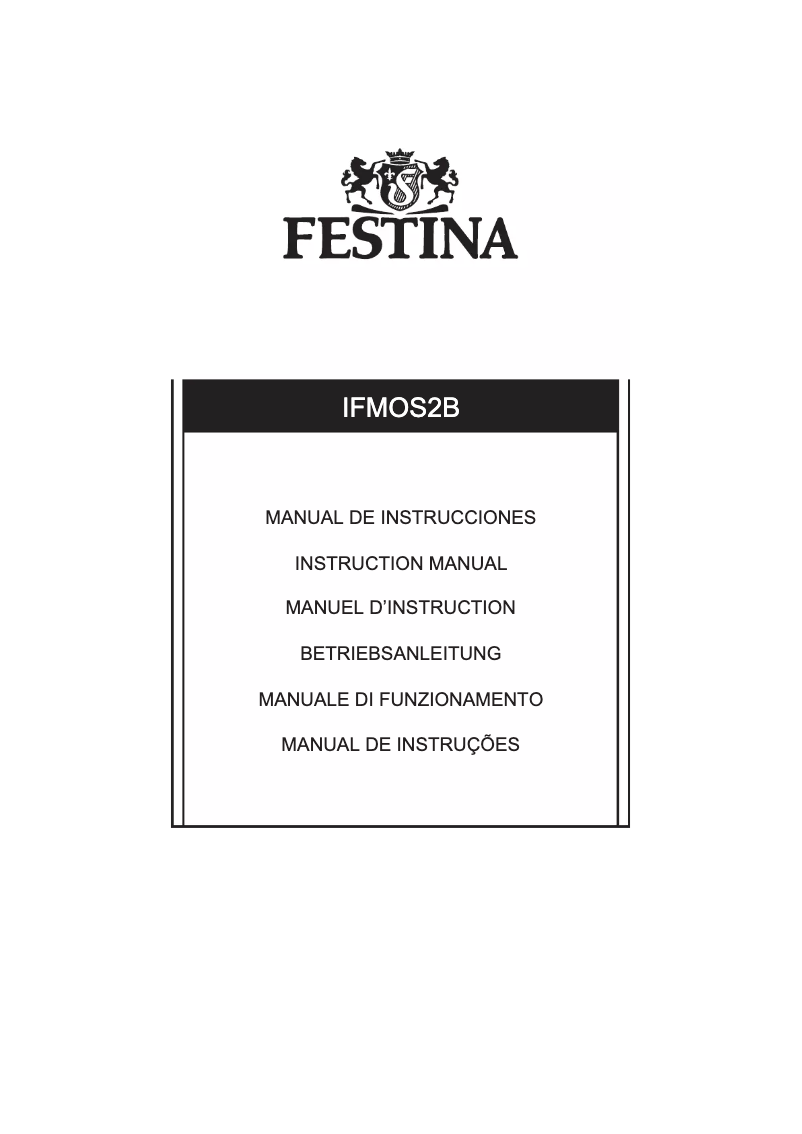 Page 1 de la notice Manuel utilisateur Festina F20202