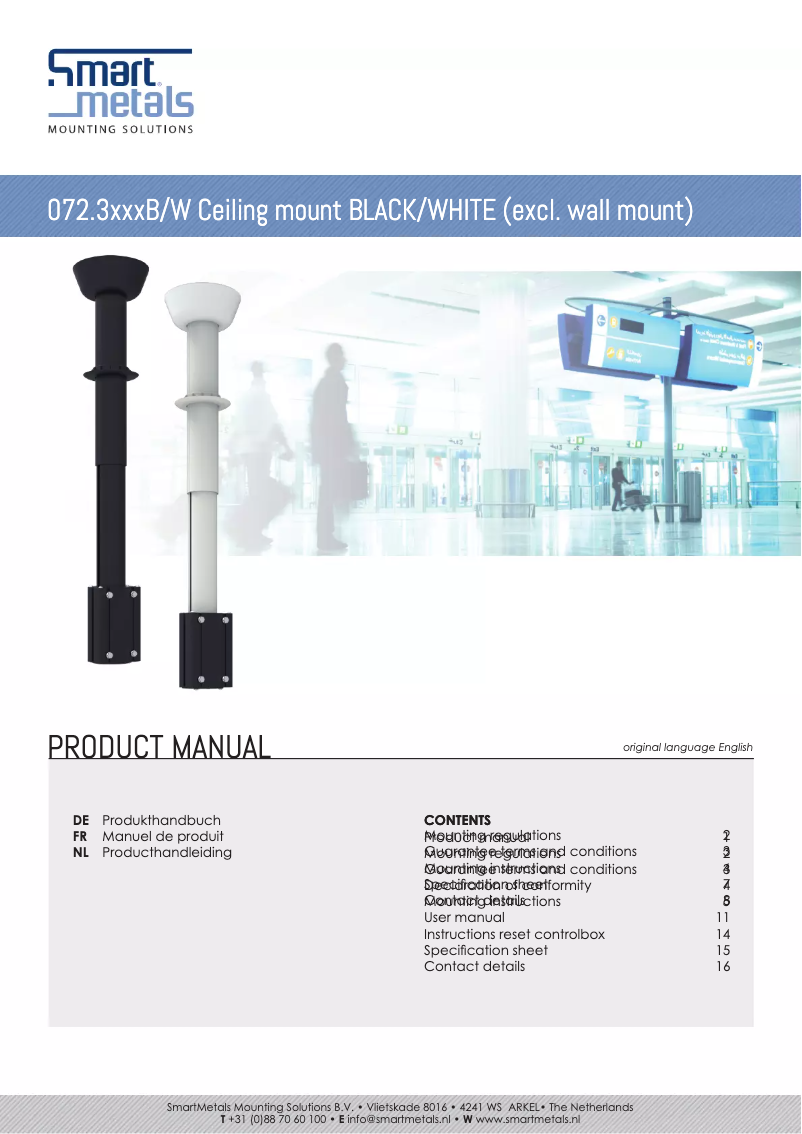 Page n°1 - Manuel utilisateur SmartMetals 072.3250W