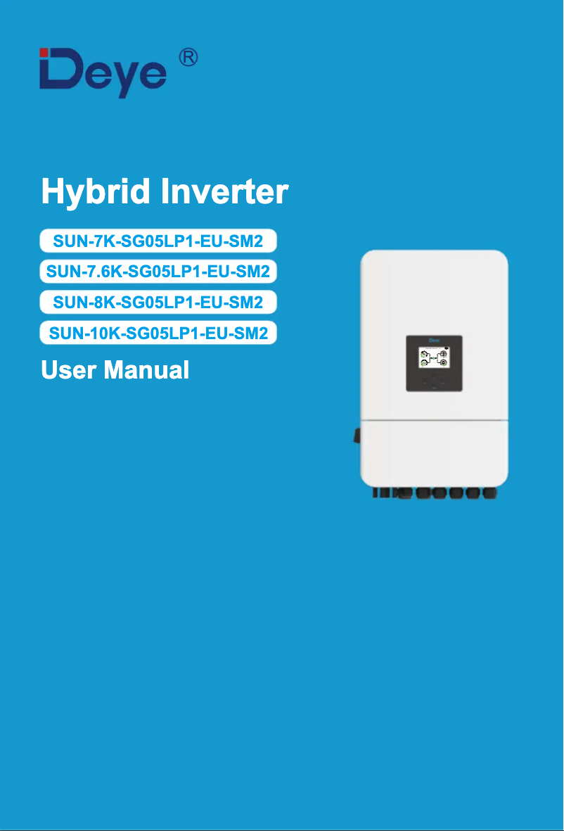 Imagen de la primera página del manual del dispositivo SUN-8K-SG05LP1-EU-SM2