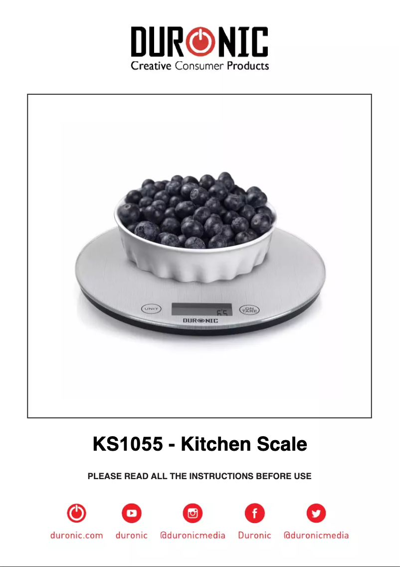 Page 1 de la notice Manuel utilisateur Duronic KS1055