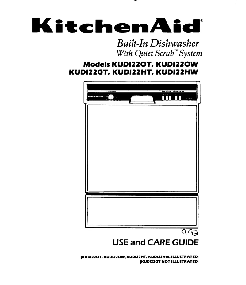 Page n°1 - Manuel utilisateur KitchenAid KUDI22HWWH0