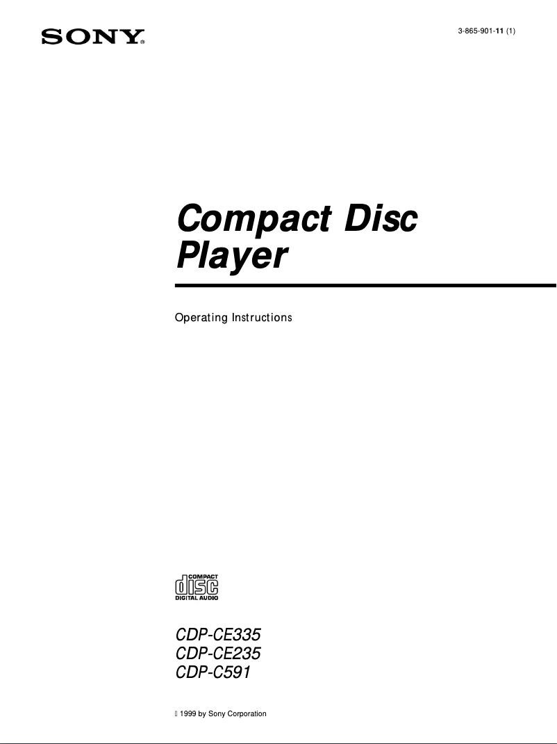 Image de la première page du manuel de l'appareil CDP-CE235