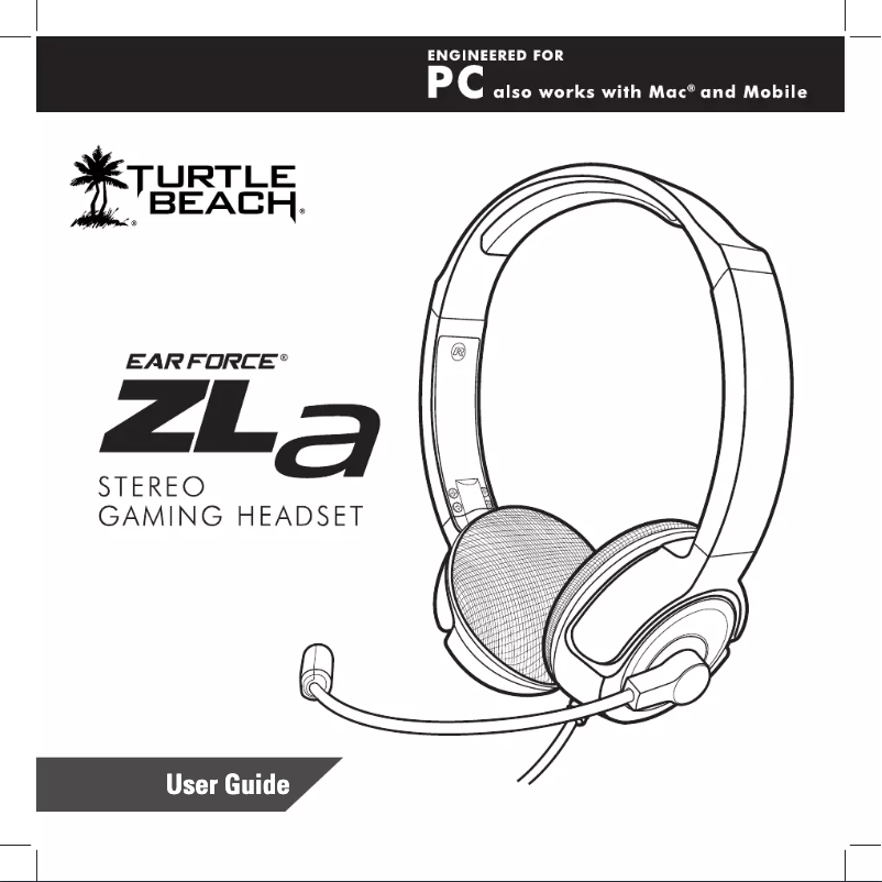 Page 1 de la notice Manuel utilisateur Turtle Beach Ear Force ZLA