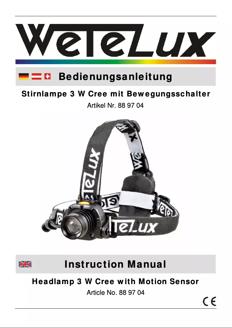 Page n°1 - Manuel utilisateur Wetelux 889704