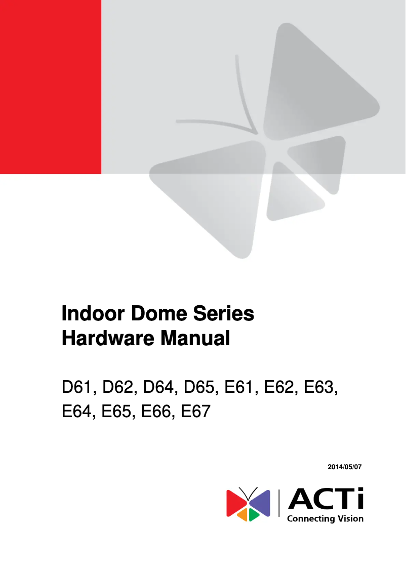 Page 1 de la notice Mode d'emploi ACTi D65