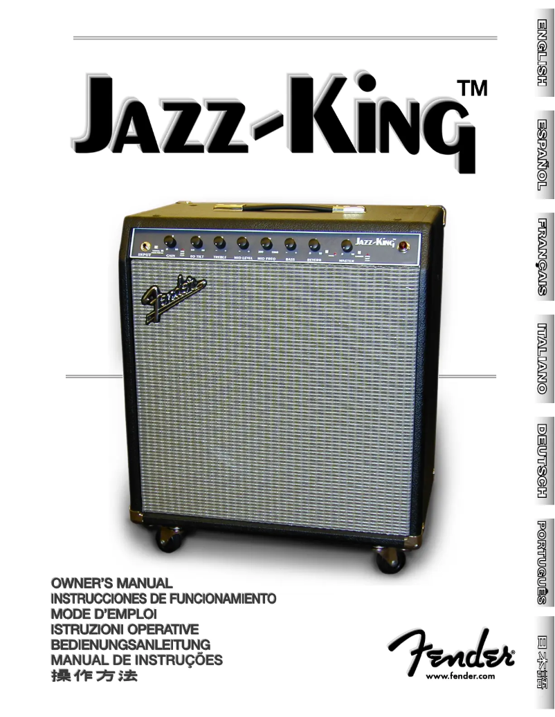 Page 1 de la notice Manuel utilisateur Fender Jazz-King