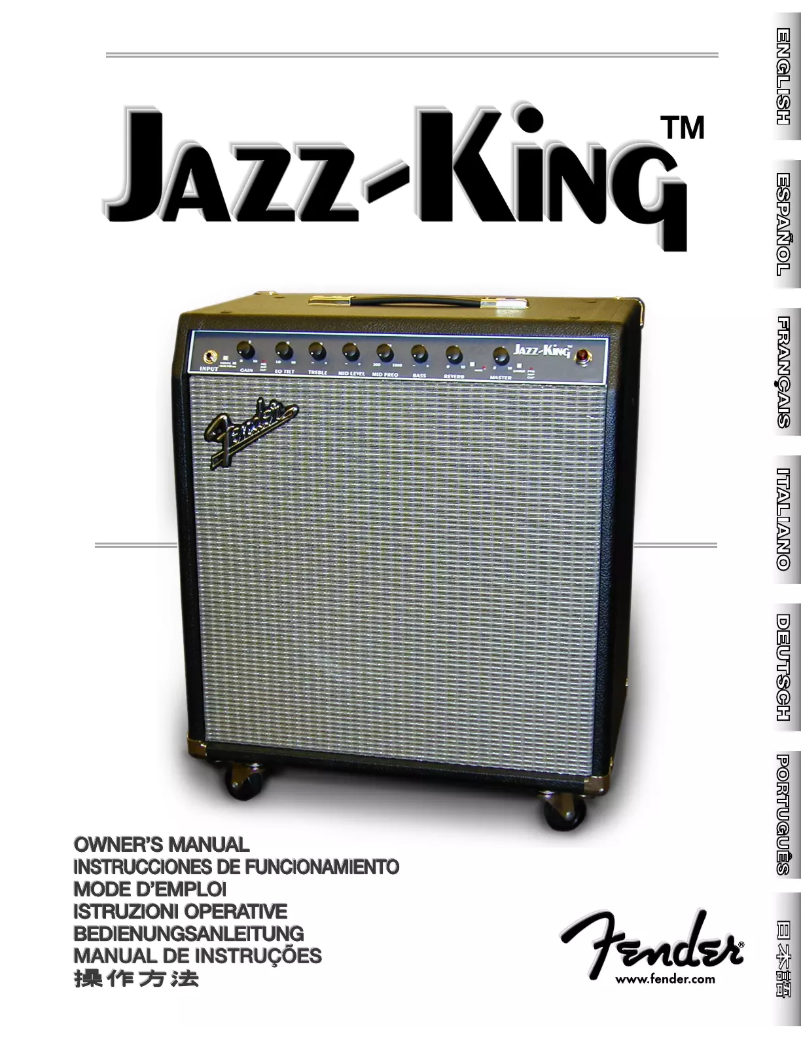Page n°1 - Manuel utilisateur Fender Jazz-King
