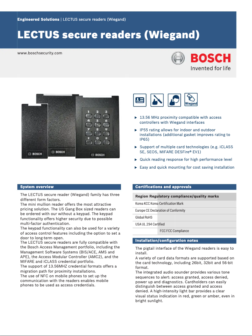 Page 1 de la notice Manuel utilisateur Bosch ARD-SER40-WI