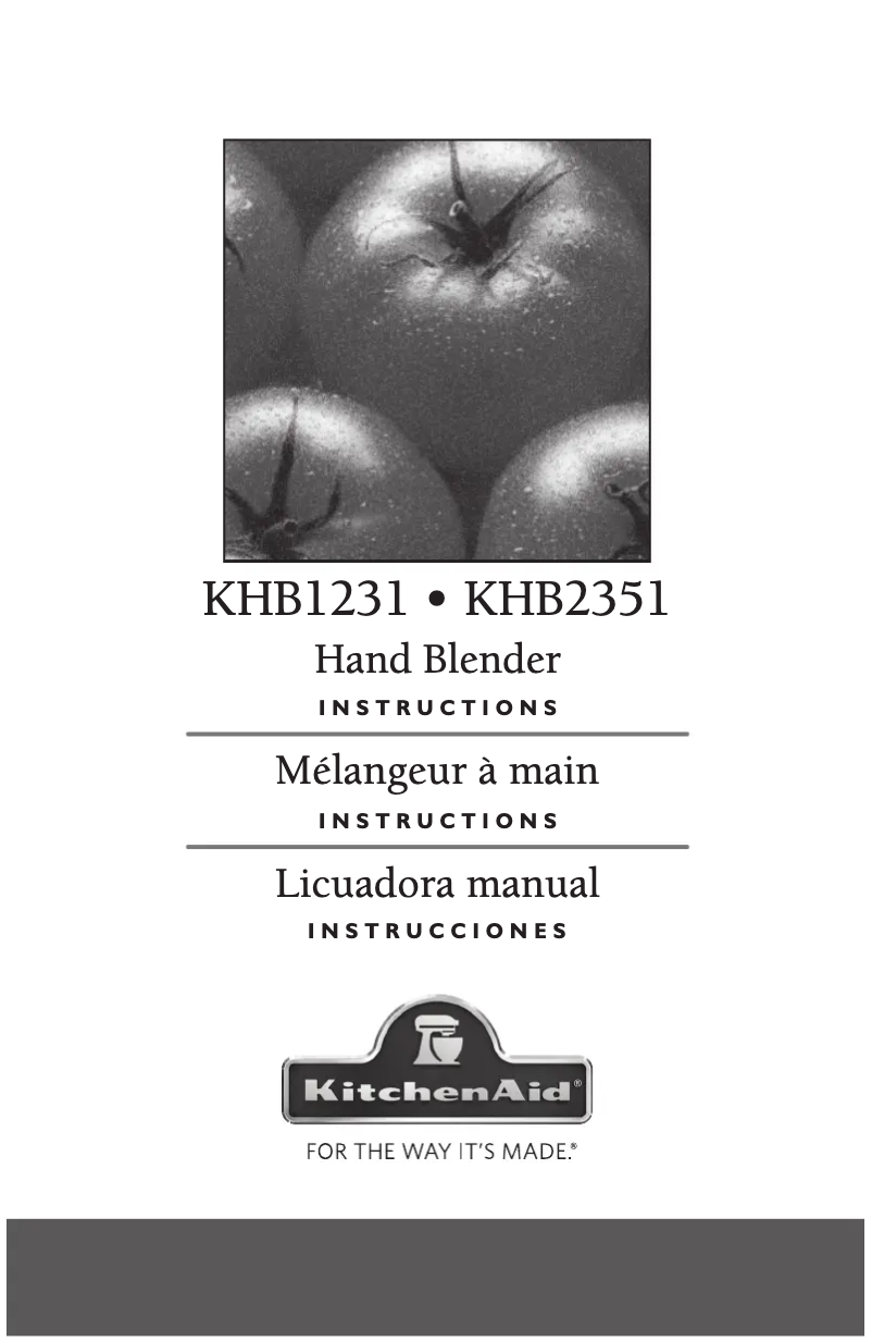 Page 1 de la notice Manuel utilisateur KitchenAid KHB1231BM