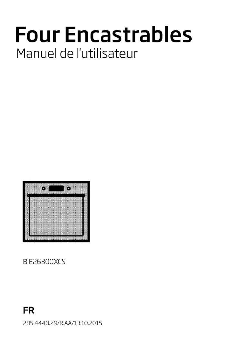 Page 1 de la notice Manuel utilisateur Beko BIE26300XCS