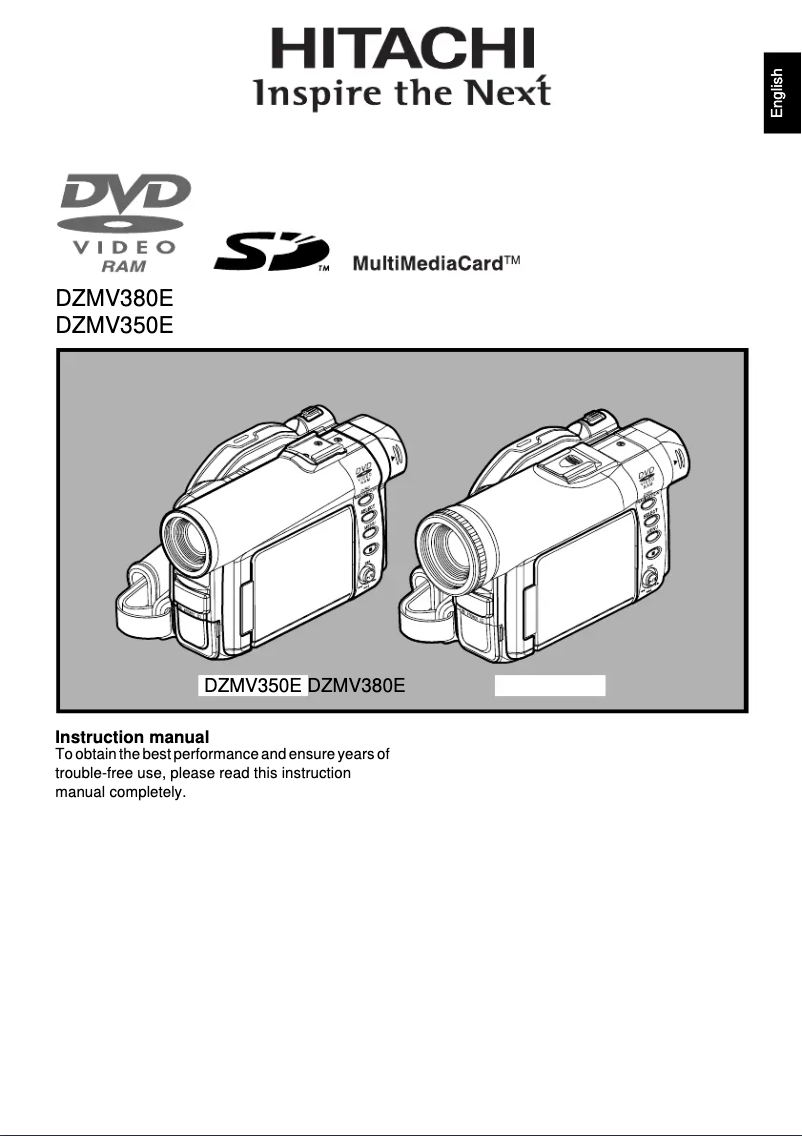 Imagen de la primera página del manual del dispositivo DZ-MV350E
