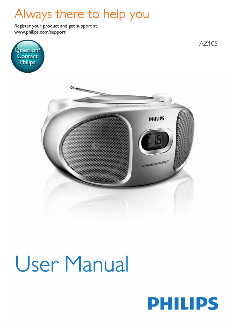 Página 1 del manual Manual de usuario Philips AZ105C