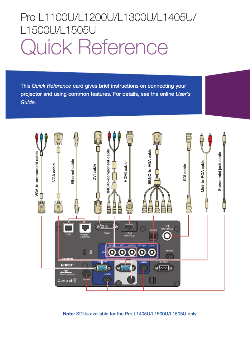 Imagen de la primera página del manual del dispositivo Pro L1300U Laser