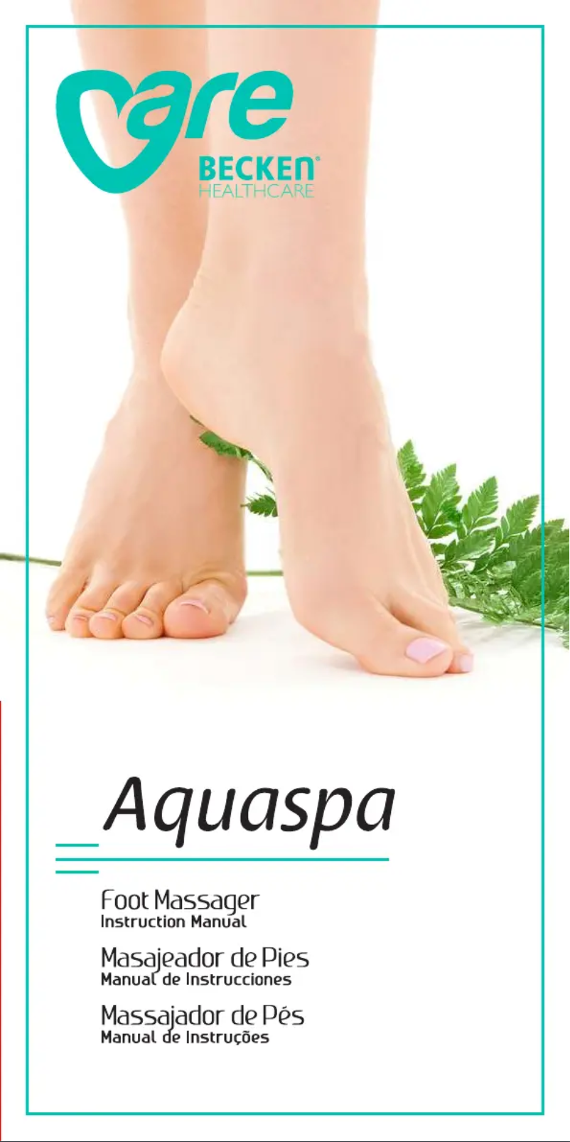 Imagen de la primera página del manual del dispositivo Aquaspa