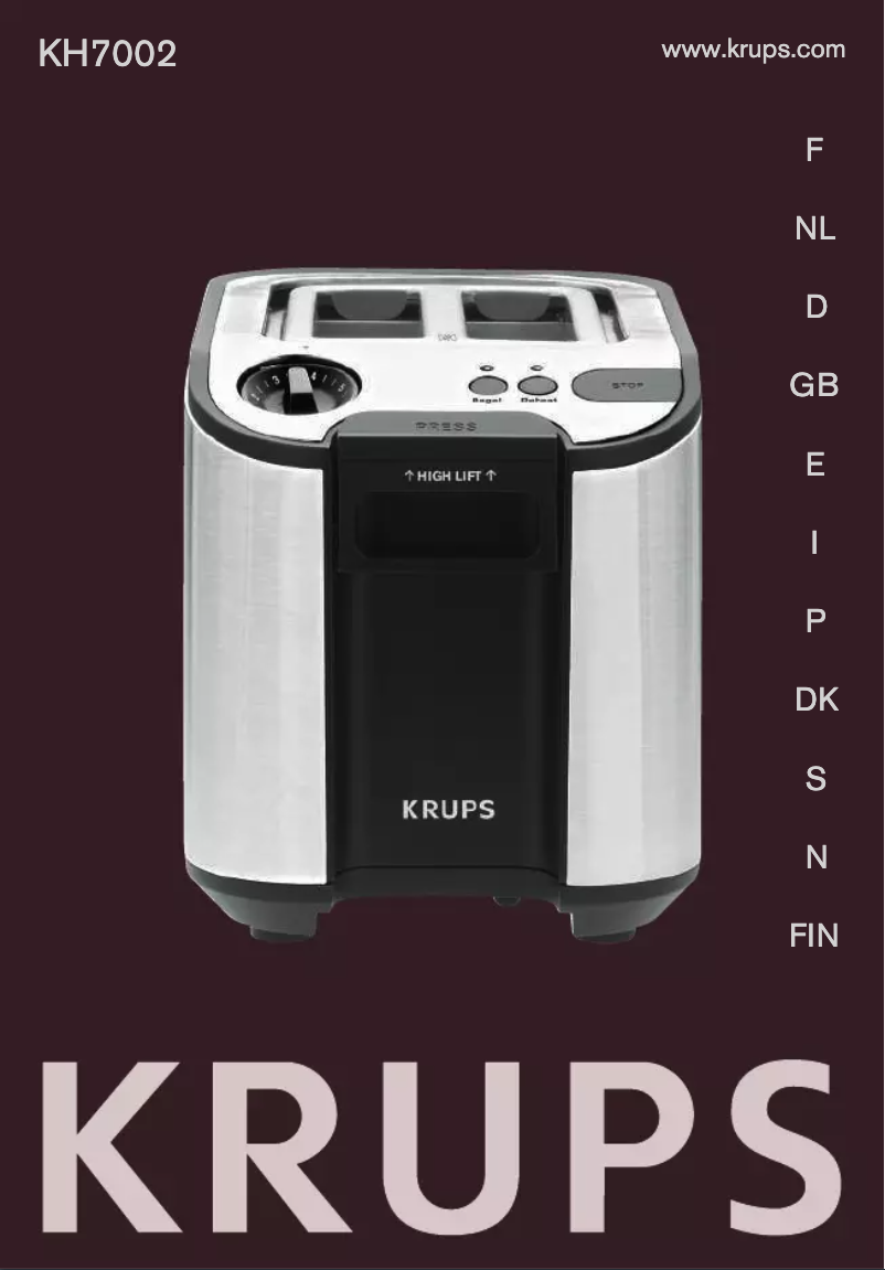 Page n°1 - Manuel utilisateur Krups Precision KH700T30