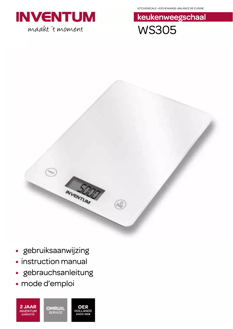 Image de la première page du manuel de l'appareil WS305